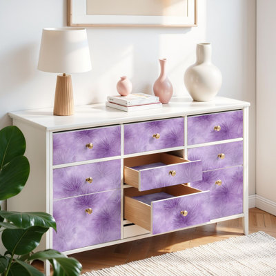 Peel and Stick Wallpaper Contact Paper Pastel Purple Lavender Seamless Floral Watercolor Wall Decor Self Adhesive and Removable 17.7in x 118in(45x300cm)