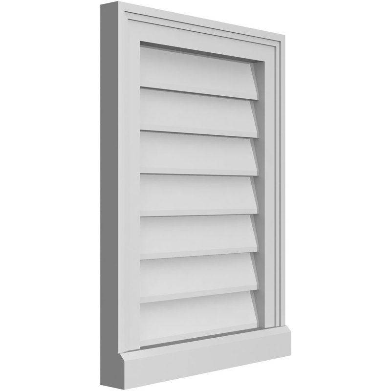 Cadre de seuil Brickmould, brun clair apprêté, H 22 po x l 16 po x P 2 po