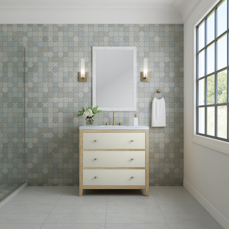 Celeste 36'' W Single Vanity, Parisian Blue, 8" Widespread
