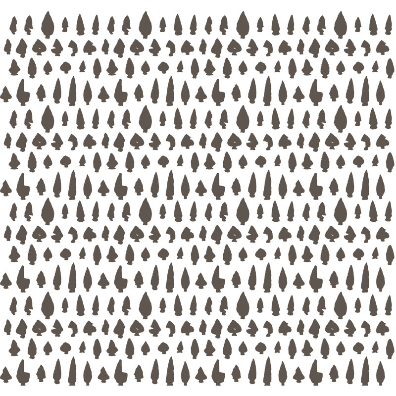 Wallpaper Double Roll, White on Black, Non-Woven