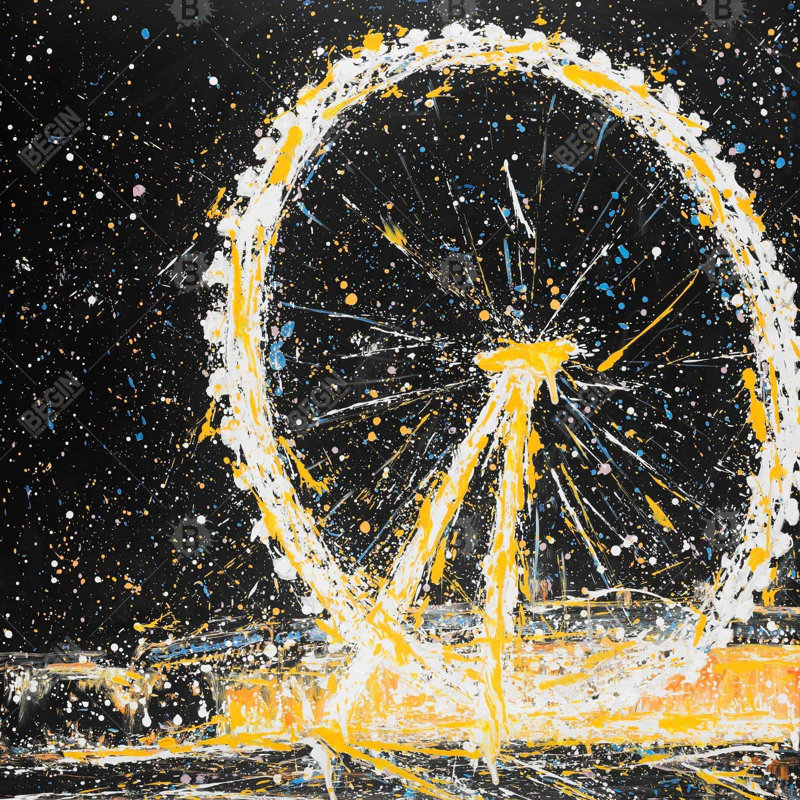 Abstract London Eye, 16" H x 16" W