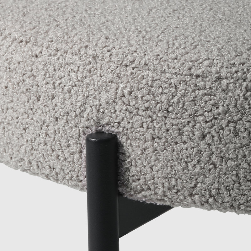 Chaise d'appoint rembourrée Rauragh, 4, Gris clair