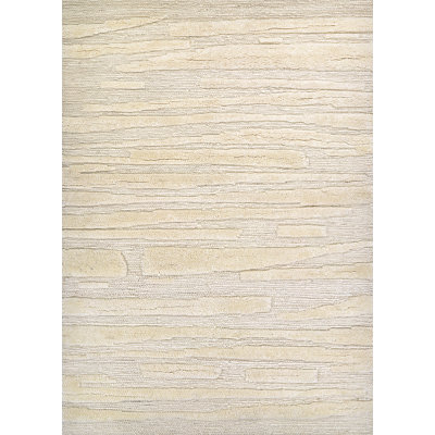 Tapis blanc en laine Faysal Istra