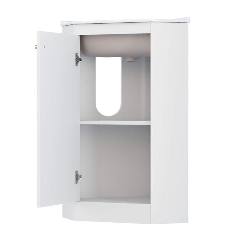Ensemble de meuble-lavabo de coin 24 po avec comptoir d'évier 24 po