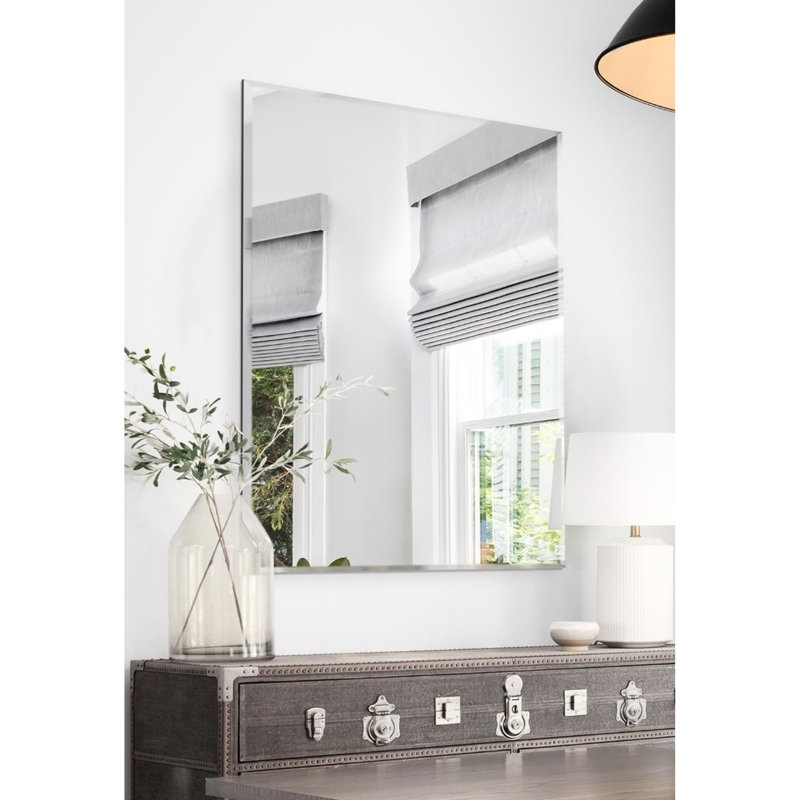 Azariea Wood Flat Wall Mirror, 39cm x 27cm