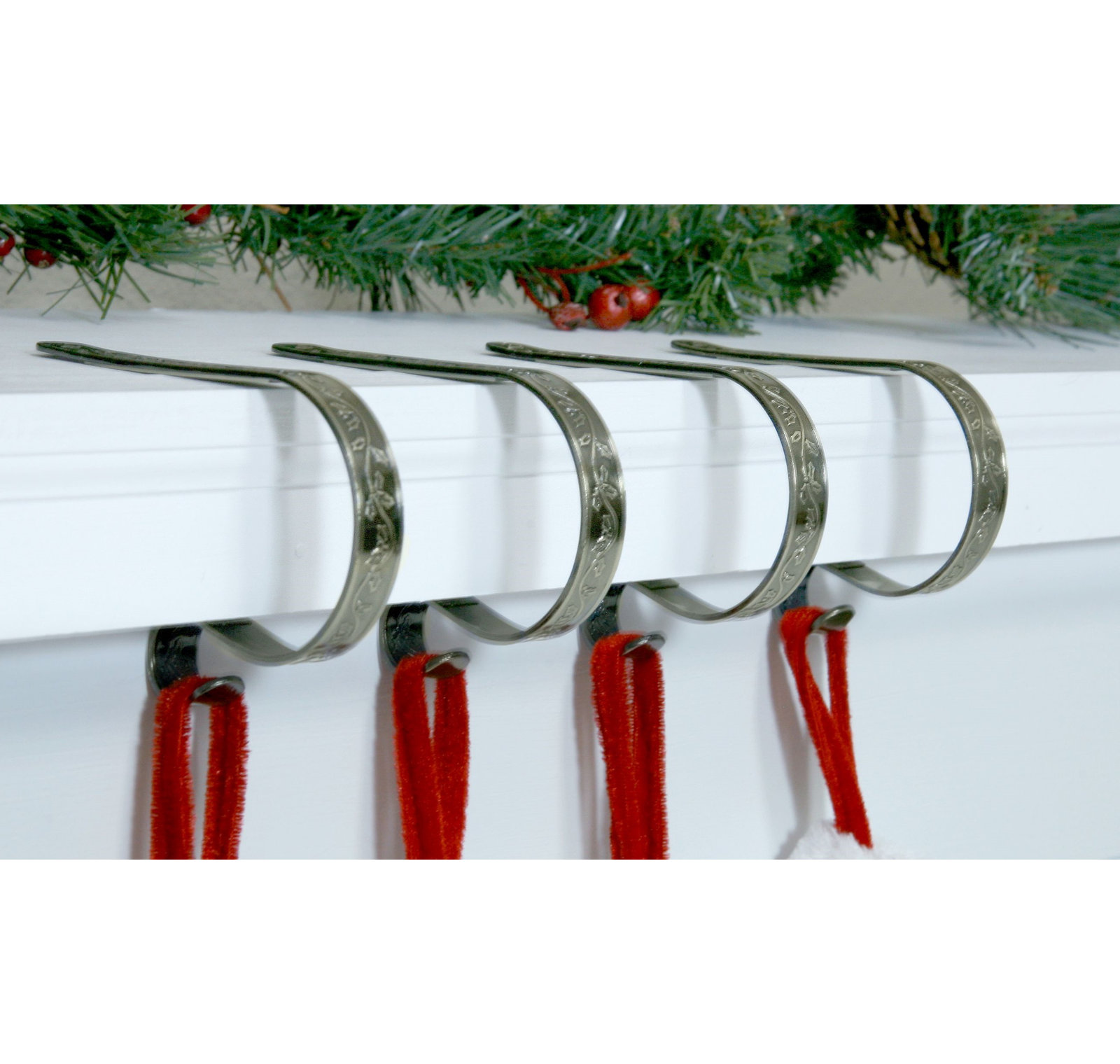 Lennea Stocking Holder, Pewter