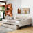 Chantavia Full Upholstered Daybed with 2 Drawers