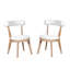 Ensemble de 2 chaises de salle à manger rembourrées modernes