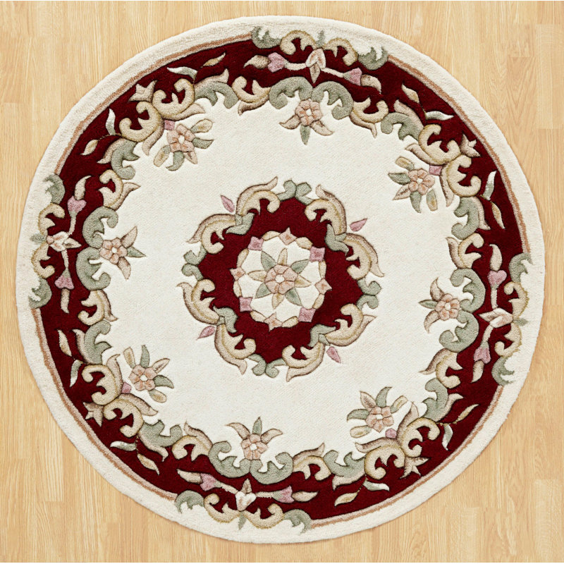 Hounslow Oriental Wool Area Rug, Round 120cm