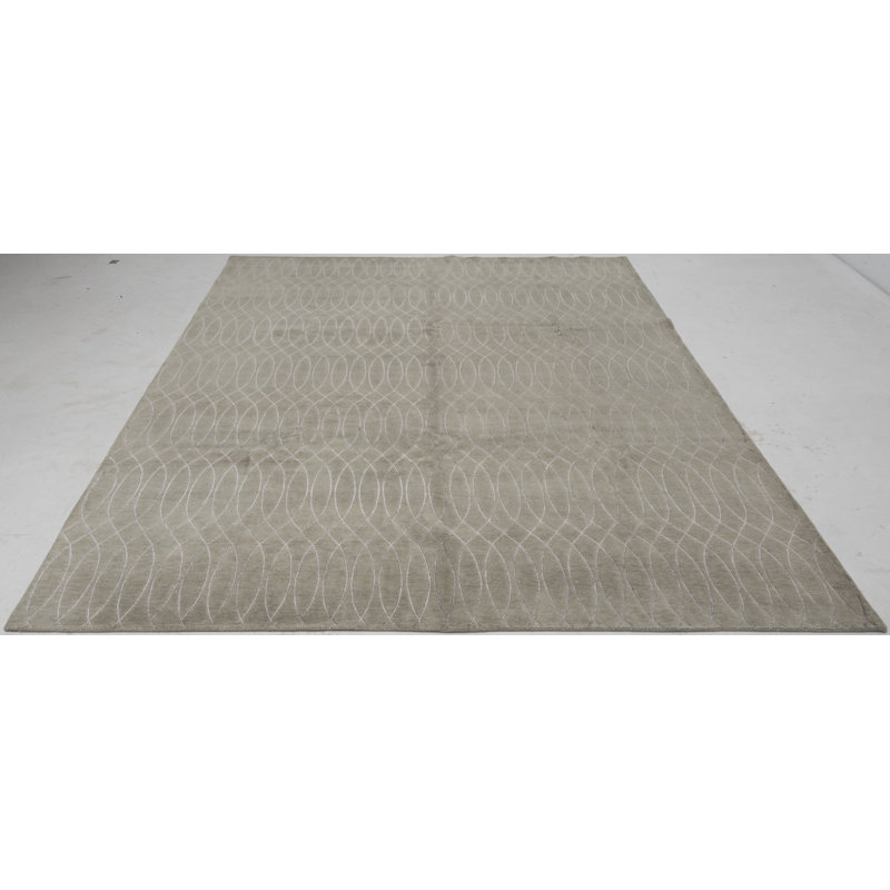 Abstract Area Rug in Green