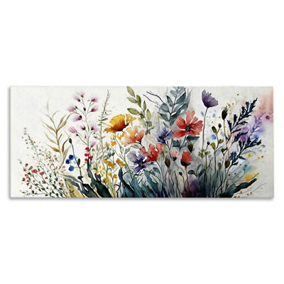 Au-779-Canvas " Bold Floral Hues Blooming Nature " by Ziwei Li