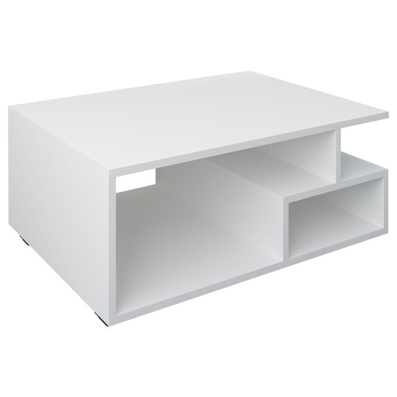 Razny Coffee Table with Storage, White