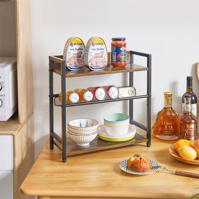 Stainless Steel Spice Rack, Rustic Brown
