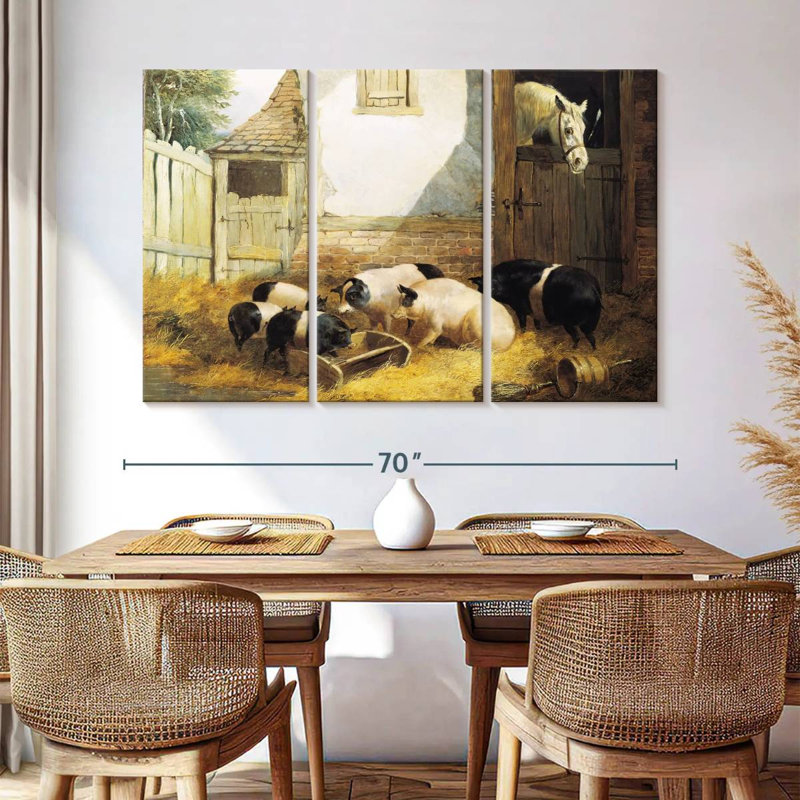Brampt Farm Pigs, 42" H x 65" W