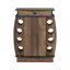 Armoire à vin en chêne récupéré de style campagnard pour 8 bouteilles