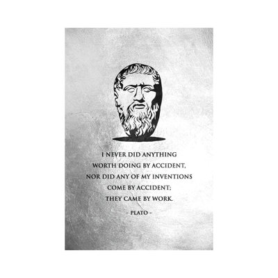 Plato  Hard Work by  Wrapped Canvas