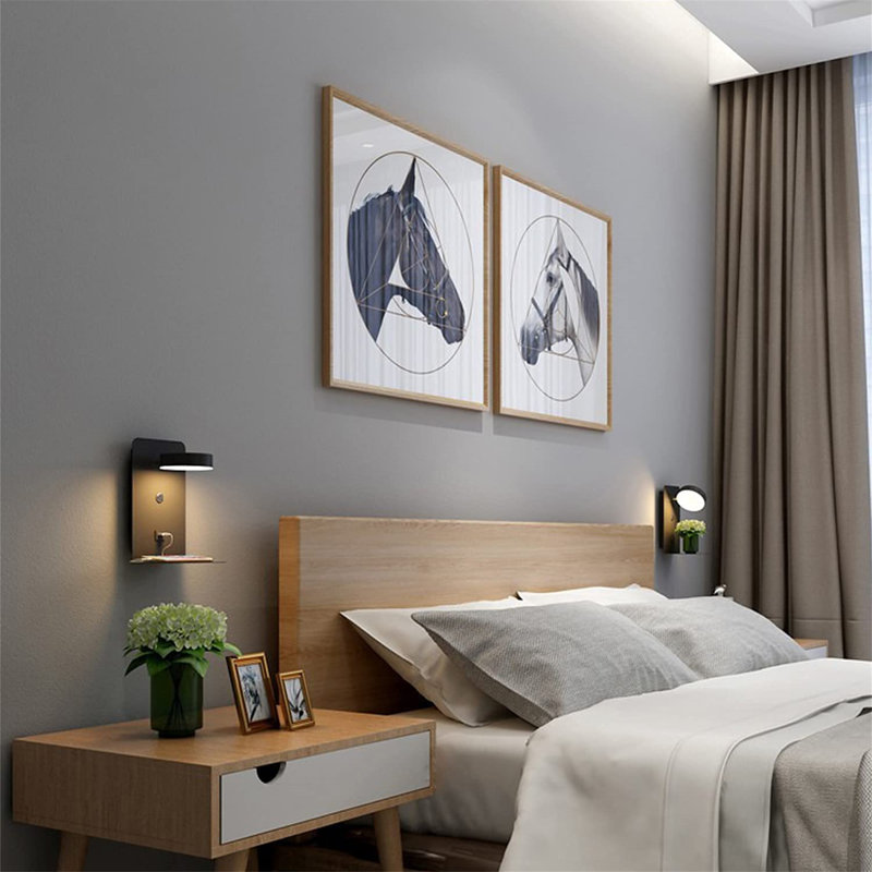 LED Flush Mounted Sconce, Black
