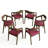 Arbnora 6-Person Solid Wood Upholstered Dining Set