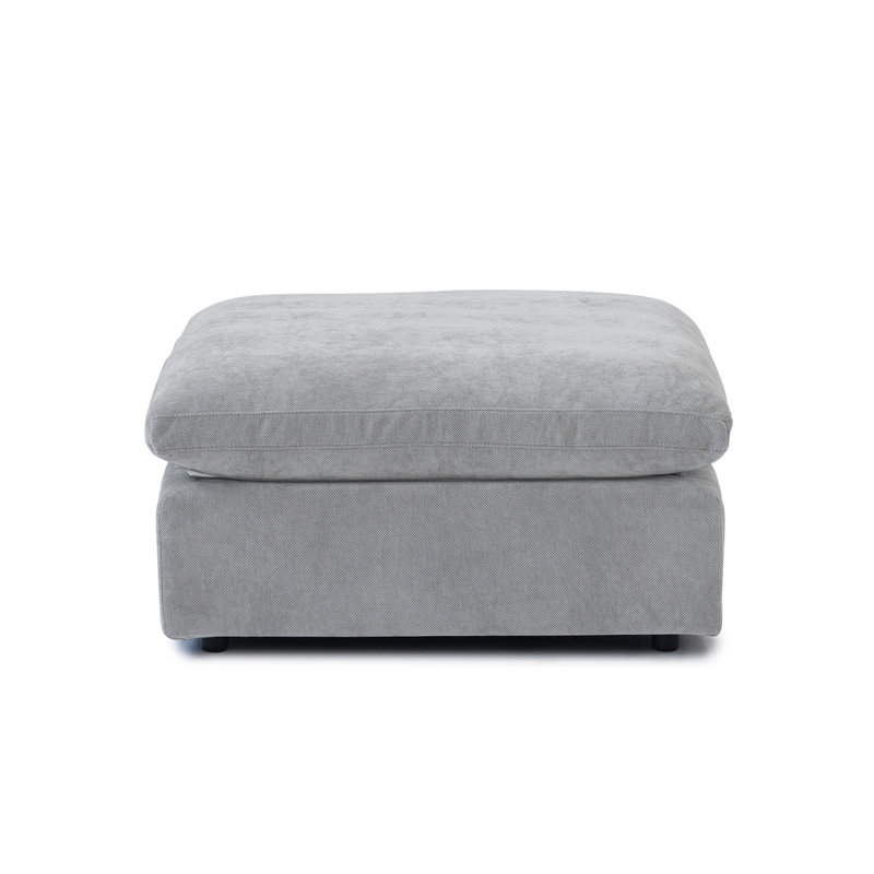 Kyna Upholstered Ottoman, Gray