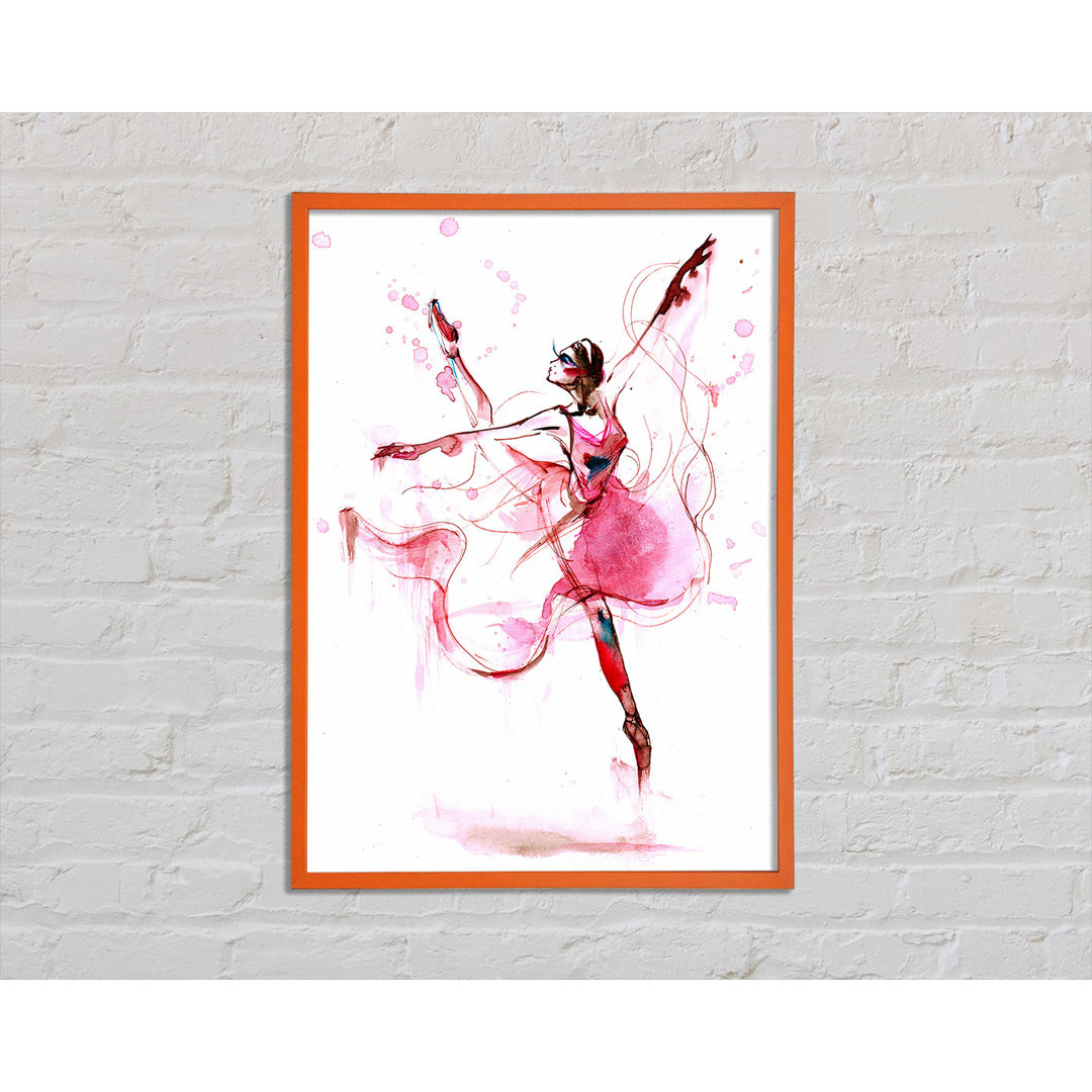 Rosa Ballerina 1 - Einzelner Bilderrahmen Kunstdrucke