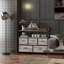 HOMCOM Bedroom Chest of Drawers 5 Drawer Dresser w/ Shelves, Grey Wood Effect