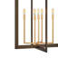 Lustre rectangulaire à 5 lumières de style bougie Anders
