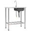 Belfry Kitchen Pulaski 400mm W Single Bowl Steel Kitchen Sink