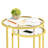 Round Metal Nesting End Table Set of 2 with Glass Top-105624566