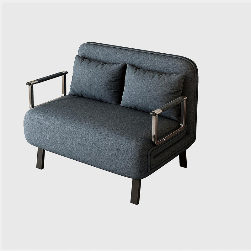 39-inch Convertible Chair Bed, Three-fold Sofa Bed, Adjustable Back and Pillow, Leisure Reclining Sofa, Sturdy Iron Frame, Suitable for Home and Office, Comfortable Sleep Chair