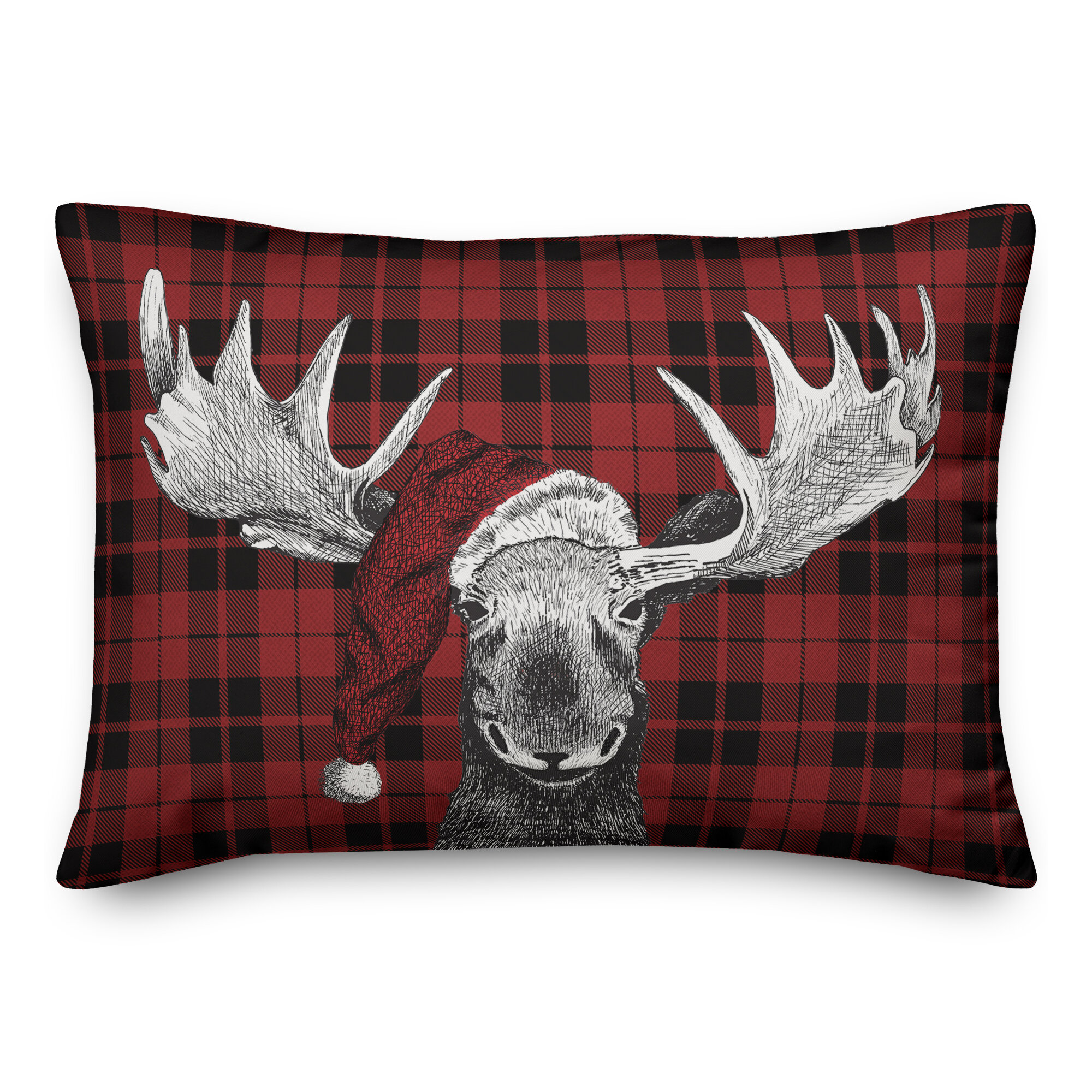 Moose sales christmas pillow