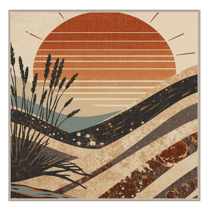 Tapis beige moelleux moelleux et moderne au look rustique moderne - reliure beige, Carré 6 pi