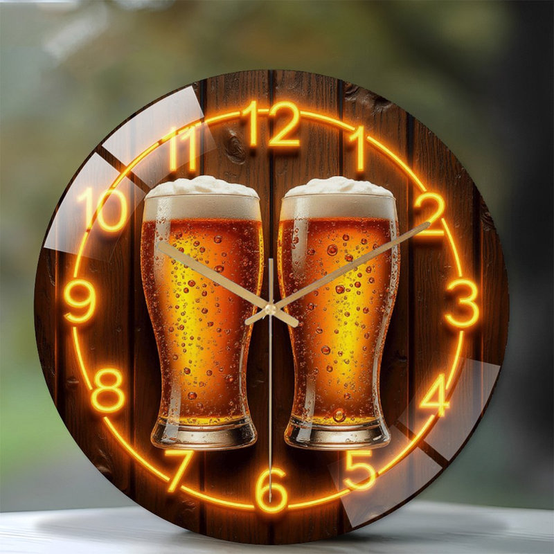 Horloge murale 12 "en verre Craft