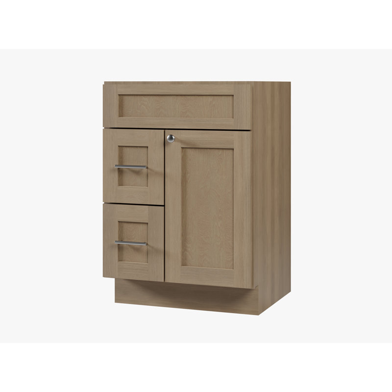 Base de meuble-lavabo simple 24 po seulement, Satin