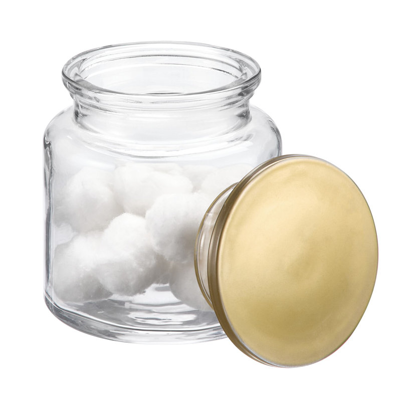 APOTHECARY Canister, Clear/Soft Brass
