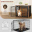Dog Crate Furniture, 4-Door Wooden Dog Crate, End Side Table Animal Crates for Small/Medium/Large Dogs, Indoor Dogs Kennel -1651016210-1651016209
