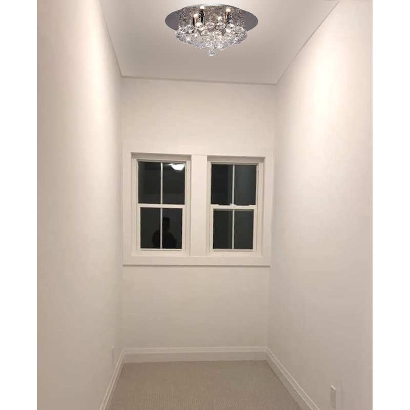 4-Light 35cm Crystal Flush Mount Ceiling Light