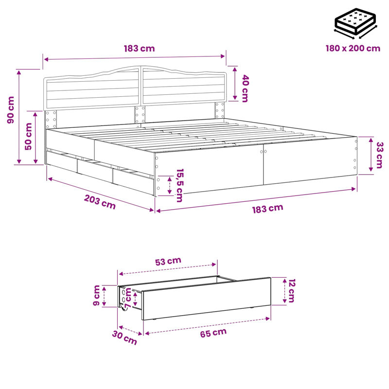 Super King (6') Bed Frame