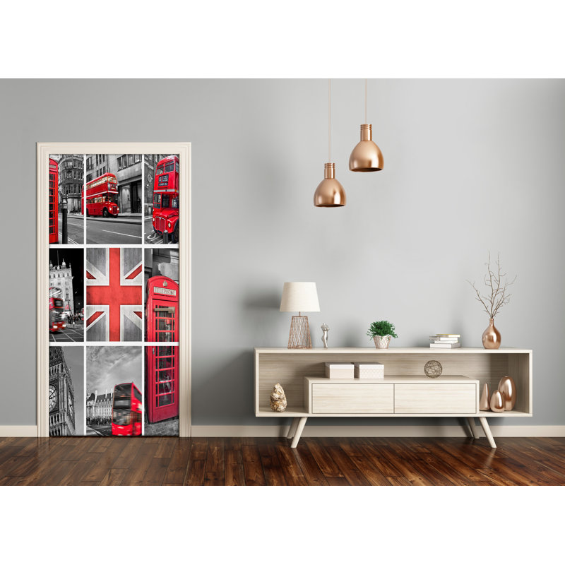 Collage London Door Decal