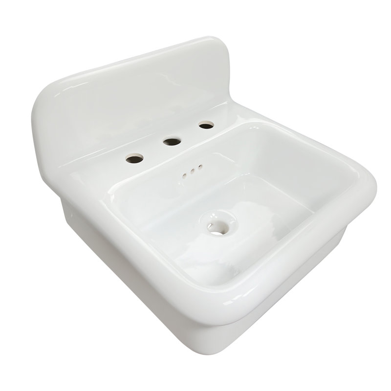 Victorian 19.5'' L Bathroom Sink, White