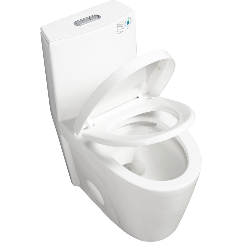 Elongated Comfort Height Toilet, 1.1/1.6 Dual Flush, One - Piece, Soft Close Seat, Well Designed, White Piece Toilet With Height, Good For Family Use,