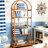 Versatile Display Rack,5-Tier Bookshelf,Compact Arched Bookcase