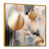 Toile avec cadre flottant or
