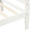 Lit simple blanc - structure de plateforme en bois massif avec tête de lit