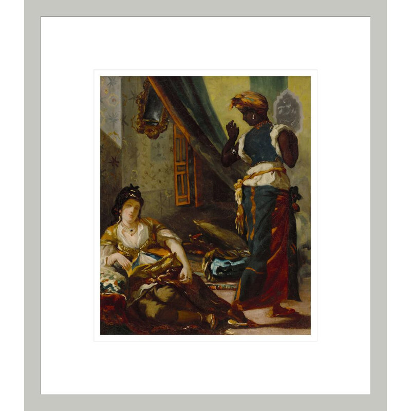 «Women of Algiers» par Eugene Delacroix, impression giclée sur cadre, 15.58" H x 13.75" W