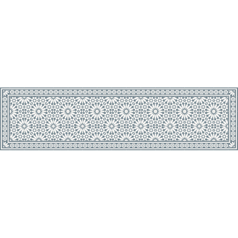 Abhirami Vinyl Machine Printed Area Rug, Rectangle 2'2" x 8'2.4"