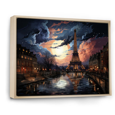 «Futuristic Paris Eiffel Tower Scenery IV», reproduction sur toile