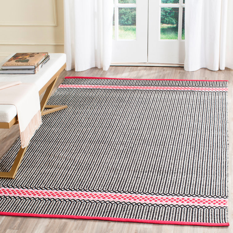 Annia Hand Woven Cotton Geometric Rug