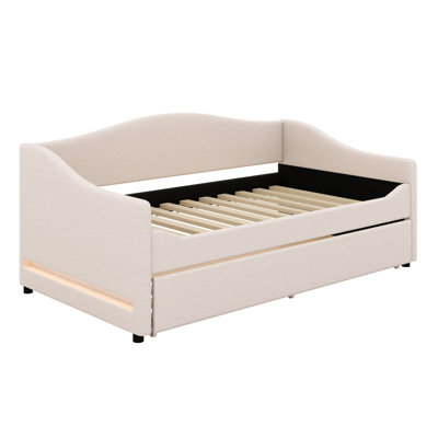 Upholstered Daybed With Light And Trundle