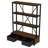 3-Shelf Metal Bookcase With Drawers For Home Office, Open Bookcase, Vintage Industrial Style Bookcase With LED