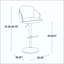 Tabouret de bar réglable en métal avec repose-pieds rond en métal - ensemble de 2-1419429553